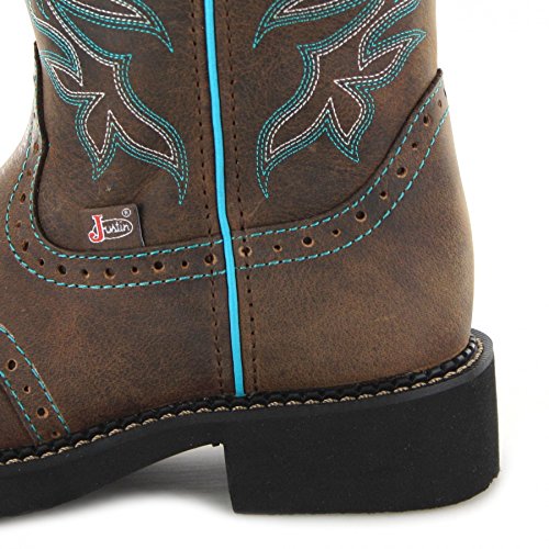Justin Women's Gypsy Mandra Chocolate Cowgirl Boot Square Toe Chocolate
