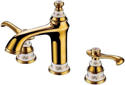 Grifo Lavabo grifo de latón cerámica núcleo de la válvula doble