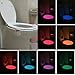ZSTBT Toilet Nightlight Colorful Human Body Auto Motion Sensor Activated toilet night light lamp 8-Color Changes for Home Toilet Bathroom Use