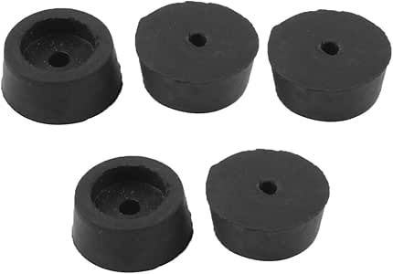 50 Tapones De Goma Redondos (5 Mm) Para Proteger Muebles Y Tornillos - Blanco