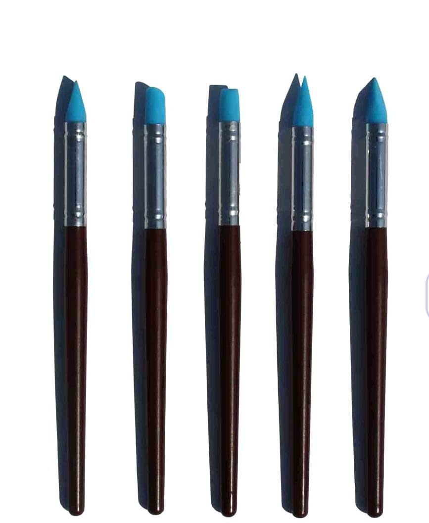 E Shopping® 5pcs Rubber Tip Paint Brushes Clay Tools for Sculpture