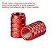 EBOOT Tire Stem Valve Caps Aluminium Car Dustproof Caps Tire Wheel Stem Air Valve Caps, 8 Pieces (Red)