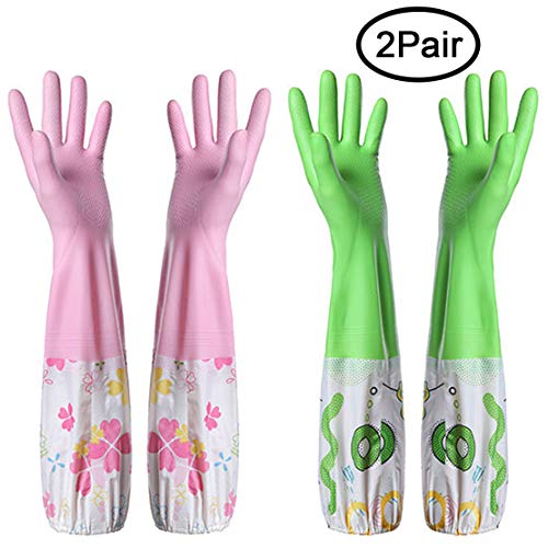 image for Smile Mall Kitchen Cleaning Gloves,Rubber Latex Cleaning Gloves,Househ