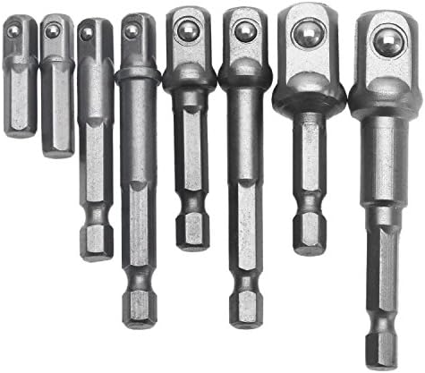 Sokam Socket Adapter Impact Hex Shank Drill Bits Bar Set (8Pcs 1/4" 3/8" 1/2")