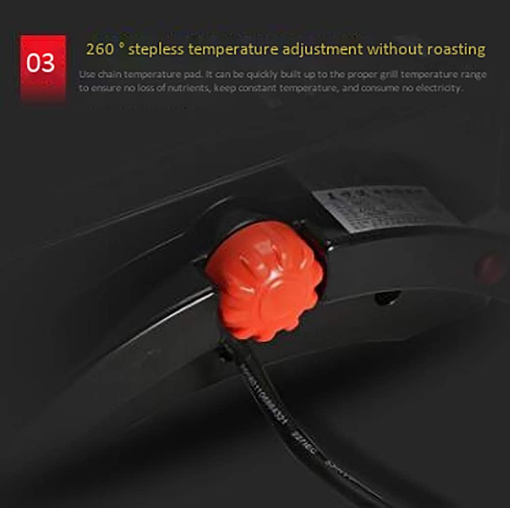 review WYQ Smoke-Free Electric Grill, Korean Household Non-Stick Electric Grill, Barbecue Machine, Stainless Steel/Black, 4 Grill Spoons