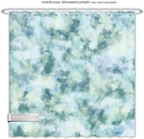 Minicoso ShowerCurtain abstract vintage background in blue green tones Polyester Fabric Bathroom Shower Curtain