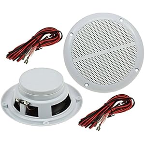 Buitenluidspreker Ø 5 inch / 127 mm 80 watt paar voor wand- en plafondinbouw marine luidspreker beschermd IP44 geschikt…
