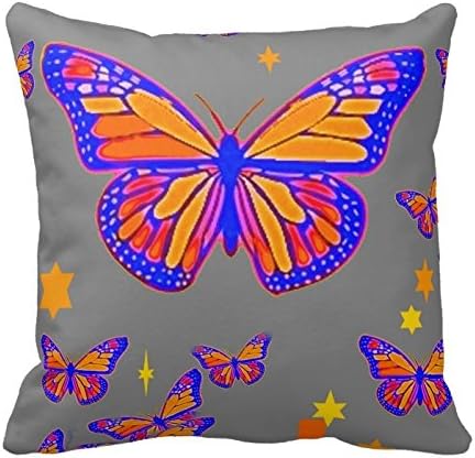 Kids Blue Butterfly Playroom Pillow By Sharles 18 X 18 Two Sides Bedding Home Decoration Square Throw Pillow Case Decorative Cushion Cover Pillowcase