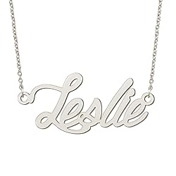 BYBWBL Leslie Name Pendant Necklace Silver Color