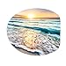 Sea Scape Sunset Beach Sand Bath Mat Set,3 Piece Bathroom Mats Set Non-Slip Bathroom Rugs/Contour Mat/Toilet Cover by TEYAYA