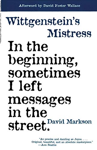 Wittgenstein S Mistress David Markson David Foster Wallace
