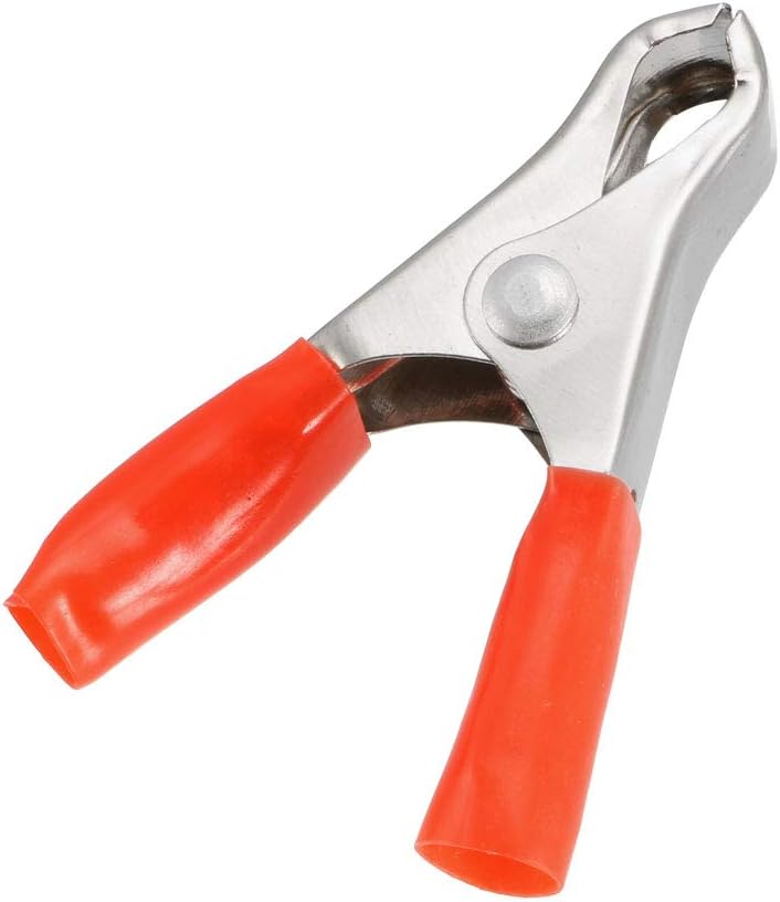 sourcing map 10A Clips Alligator Clamps Terminal Test Electrical Crocodile Clamp, 2pcs, Red, 10A,2pcs - Image 4