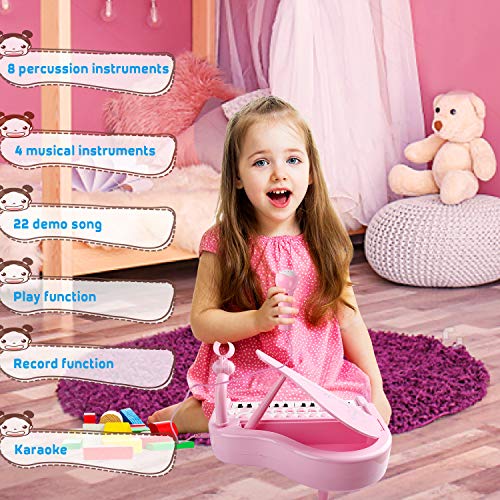 3 Piano+Girls+Keyboard+Microphone1+4+Christmas