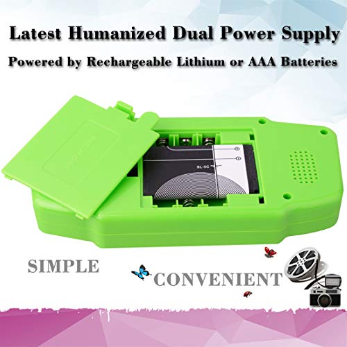 Great Boy Handheld Games Console for Kids with Built in 268 Mini Video Games Device Fun Arcade Gaming Machines Portable Rechargeable Electronic Consoles Player 2. 5" Screen (Green)
