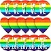 15 Sheets Heart Rainbow Stickers Gay Pride Sticker Waterproof Bumper Sticker Love is Love Sticker, 5 Inches