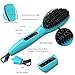 Gisala Metal Ceramic Heater Hair Straightening Brush,Auto Lock,Anti Scald,Zero Damage,Adjustable Temperature,Instant Heat Up Professional Hair Straightener(Cyan) by Gisala