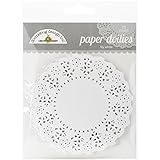 Doodlebug Doilies, 4.5-Inch, Lily White, 75-Pack