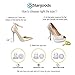 Stargoods High Heel Protectors for Shoes, Heart Shaped Stoppers for Walking on Grass, Clear - 3 Pairs, Large Size