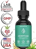 Hemp Oil for Pain Relief :: HempFine :: Full Spectrum Hemp Extract 450 MG :: All Natural Stress Relief, Anti Anxiety, Sleep Supplement, Relieve Chronic Pain :: New & Improved Formula