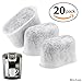 Eco-Fused Replacement Charcoal Water Filter compatible with Keurig 2.0 Models - 20 Pack - Extra Fine Grain - Fine Mesh Material