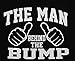 The Man Behind The Bump Men's Funny Novelty T-Shirt (X-Large) - Premium Black