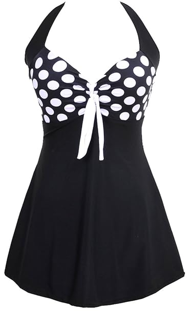 Bettydom Damen Damen Neckholder Push Up Tankini mit Hotpants Badeanzug Schlankheits Mit Röckchen Bademode