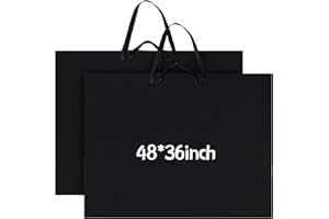 Abbylike 48 x 36 Inch Art Portfolio Bag Large Size Art Supply Bag with Nylon Shoulder Waterproof Poster Board Painting Drawing Sketch Storage Carrying Case for Christmas Artwork Gift(Black,1 Pcs)