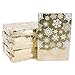 Hallmark Signature Holiday Wrapping Paper with Cut Lines on Reverse, Gold Foil Snowflake (25 sq. ft.)