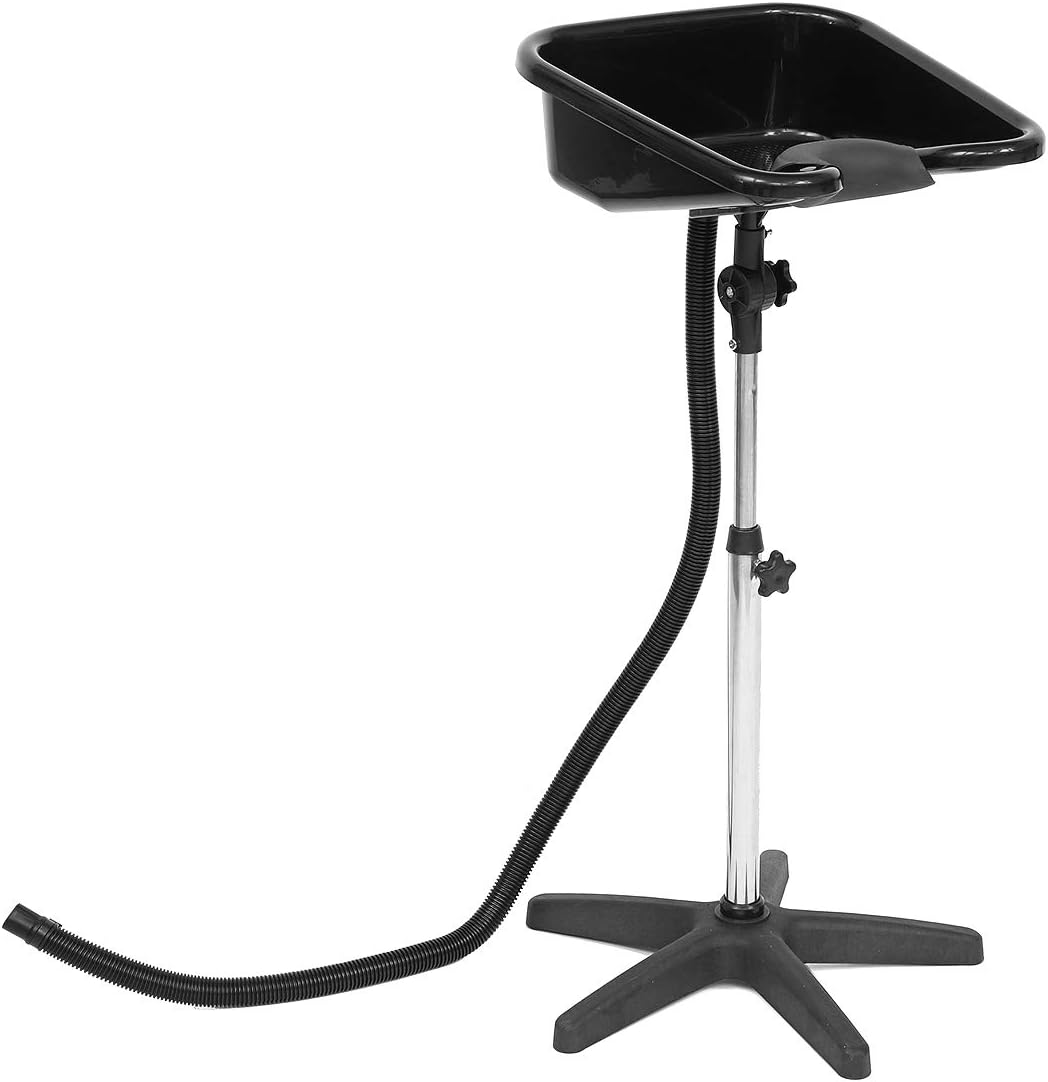 Saloniture Portable Salon Deep Basin Shampoo Sink Washer with Drain Adjustable Height