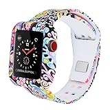 Cumeou Silicone Replacement Sport Band Bracelet Strap with Protective Bumper Case for 38mm 42mm Apple Watch iwatch Series 3 Series 2 Series 1 Nike+ Hermes Edition, Fashionable Wristband