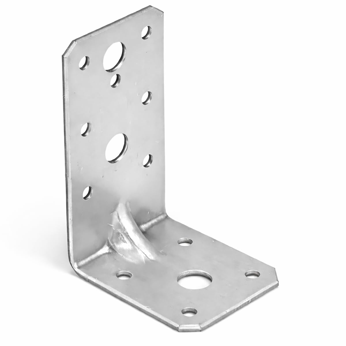 95mm x 53mm x 45mm Heavy Duty Angle Bracket with Reinforcement Corner Reinforced Metal Braces Steel Repair Connector KPK11 (Pack of 20) L10ABC