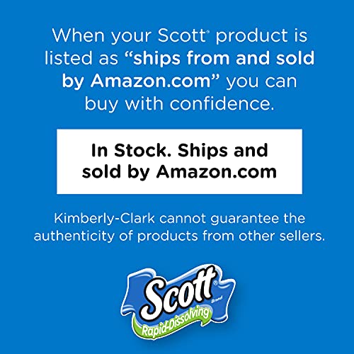 Scott RapidDissolving Toilet Paper, 48 Double Rolls (6 Packs of 8