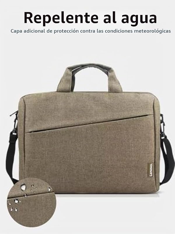 Mala casual T210 de 16", Mala fina com alça de ombro, Tecido Resistente à Chuva, Bolsos Organizados para Acessórios e Documentos – Verde