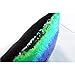 Wonder4 2 Pack Sequin Pillow Case 16x16 inches Reversible Cushion Cover Change Color Cotton Linen Couch Mermaid Throw Pillow Cover for Decoration (Green Blue & Black)