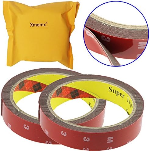 Xmomx 2 PCs Bigger 3Mx20MM Automotive Plus Truck Car Acrylic Foam Double Sided Attachment Wider Tape Adhesive Auto Van