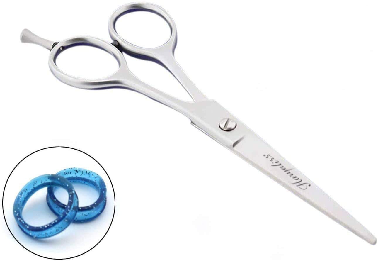 Haryali London Professional 5.5 Inch Hairdressing Barber Scissors Hair Cutting Shears with Leather Pouch for Men, Women, Children and Adults