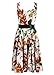 White Floral Hawaiian 50's PinUp Retro Vintage Swing Dress