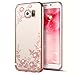 Inspirationc for Samsung Galaxy S7 Edge Case,Rose Gold and Pink TPU Plating Clear Shiny Cover Series for Samsung Galaxy S7 Edge