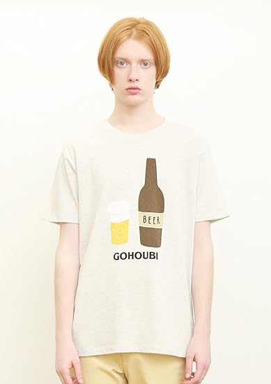 Amazon グラニフ Graniph ベーシック Tシャツ ゴホウビビア ヘザーナチュラル L Tシャツ カットソー 通販