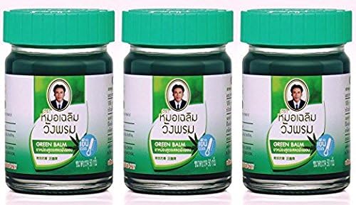 50 Gram Wangphrom Thai Herbal Green Balm for Massage and Pain Relief 3