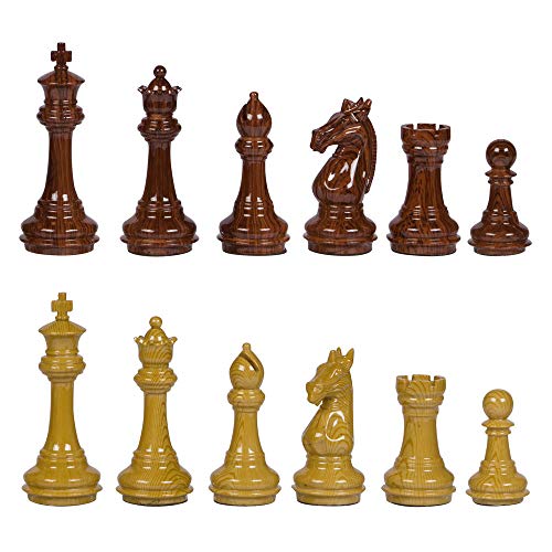 Whittier High Polymer Weighted Chess Pieces with Extra Queens â€“ Pieces Only â€“ No Board â€“ 3.75 Inch King