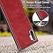 SALAWAT Galaxy Note 10 Plus Case, Slim PU Leather Vintage Shockproof Phone Case Cover Lightweight Soft TPU Bumper Hard PC Hybrid Protective Case for Samsung Galaxy Note 10+ 5G 6.8inch 2019 (Red)