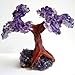 Beverly Oaks Amethyst Geode Crystal Cluster Wire Tree of Life Art Twin Spirit Tree