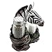 Decorative Zebra Glass Salt and Pepper Shaker Set with Holder Figurine in African Jungle Safari Statues & Sculptures and Wildlife Zoo Animal Kitchen Table Decor Gifts