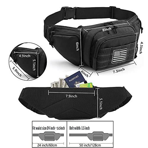 Vdones Tactical Fanny Pack Gun Holster Concealed Carry Pistol Military