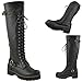 Womens Knee High Boots Over The Knee Lace Up Combat Boots