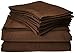 Anili Mili's Triple Stitch Embroidery Affordable 4 PC Bed Sheet Set - Queen Size, Chocolate Brown