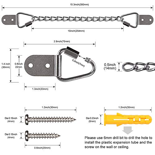 Furniture Anchor Strap Baby Proofing (4 pack) - Metal Furniture Wall Anchor, Childproof Adjustable Cabinet Safety Strap- Dresser Anchor Kit Earthquake Strap - Anchor Furniture to Wall Silver Chrome