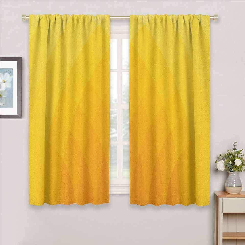 hengshu - Cortinas Opacas Amarillas con patrón clásico con Rayas