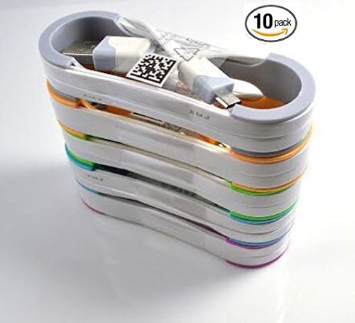 TAYTECH [ 10 PACK ] Premium 3ft Micro USB Cables High Speed USB 2.0 A Male to Micro B Sync and Charge Cables Colors For Samsung Galaxy S6 S7 Edge Note 5  Edge 4 LG G4 HTC And More